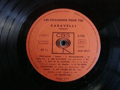 Sin Tapa Disco Caravelli Les Chansons Pour Toi Cl0