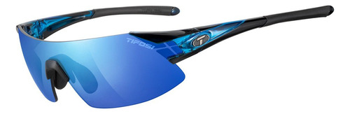 Tifosi Podium Xc Shield Gafas De Sol, Azul Cristal Azul C. Color Azul Cristal (azul Clarón/rojo Ac/transparente)