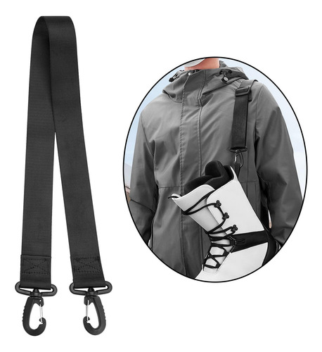 3 Ski Shoulder Carrier Shoulder Leash Easy Carry Negro
