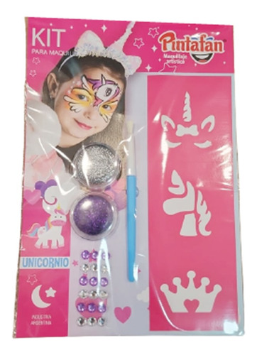 Blister Maquillaje Artistico Unicornio Glitter Pintafan