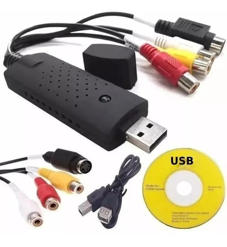 Easycap Placa Captura Vídeo Usb 2.0 Ps2, Ps3, Xbox 360