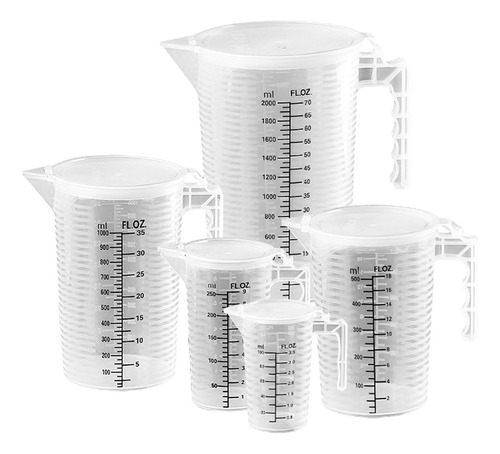 A 5 Uds Jarra De Agua De Plástico Transparente Con Tapa Para