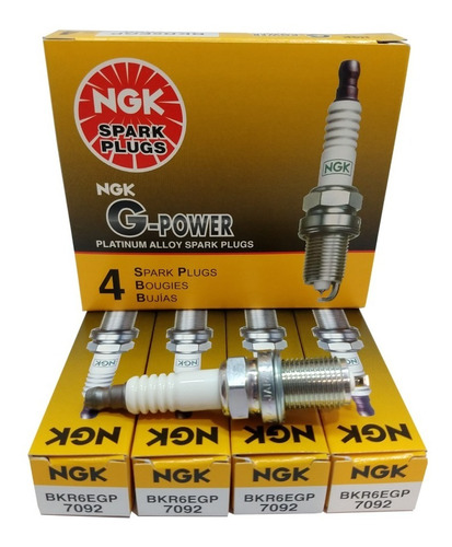 Juego Bujias Platino Ngk G-power Tiggo 2.0 16v K4m Bkr6egp