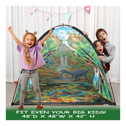 Dineshlessfunn Dinosaur Kids Play Tent | Incluye Luces De Y