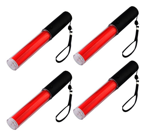 Ay) 4pcs 10inch Signal Traffic Control Light Wand Flashlight