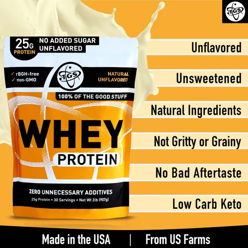 Protena Whey En Polvo 100 % Natural, Sin Sabor, Desnaturaliz