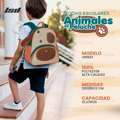 Mochila Escolar Niña Niño Reforzada Infantil Animales