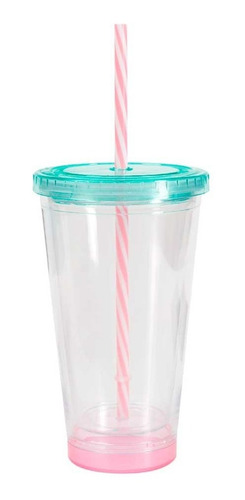 Imagem 3 de 8 de Copo Canudo Para Colorir 500ml - Unicórnio Do Dia