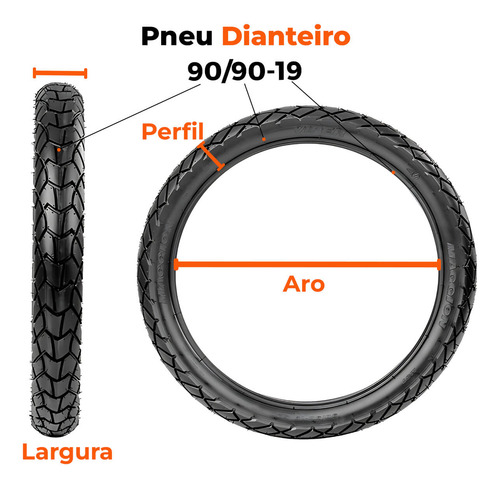 Kit Pneu Xre 190 90-90-19 + 110-90-17 C/ Câmara Maggion