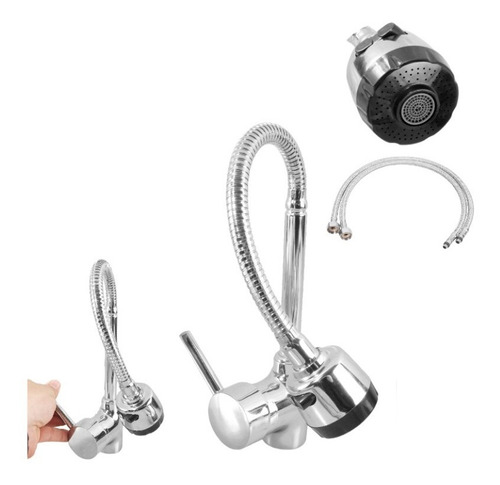 Pack 2 Mezclador Flexible Monomando Cocina Fregadero 2 Modo