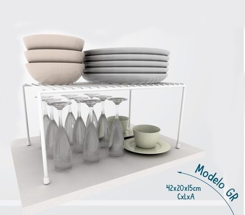 Kit Organizador Armário Cozinha Prateleira Aramado Aço 3 Un