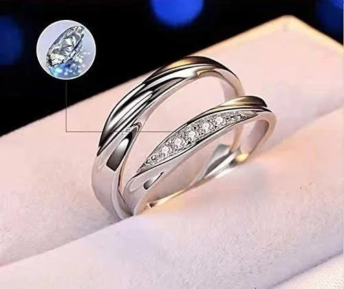 Imagen 3 de 9 de Anillos De Plata Para Parejas, Mujeres Y Hombres De 925