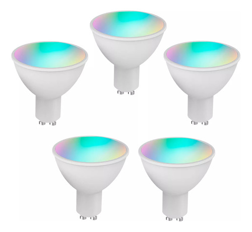 Bombilla Led Wifi Rgb+w+c 5w Gu10 Control Remoto App Alexa G