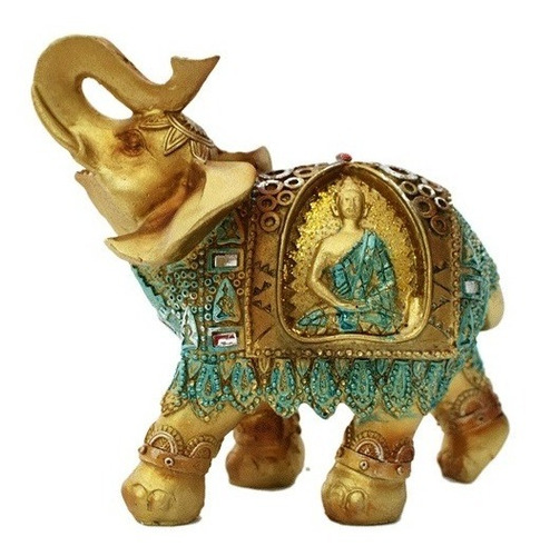 Elefante Vestido (feng-shui) - Diseño De Buda Joven - 13cm