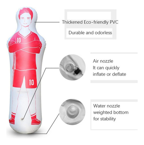 . Muñeco Inflable De Fútbol For Abordar El Uso Múltiple