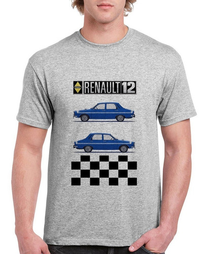 Renault 12 - Auto Renault 12 - R 12 / Remera Unisex (gris)