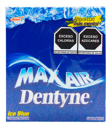 Goma De Mascar Max Air Dentyne Ice Blue 75 Pz