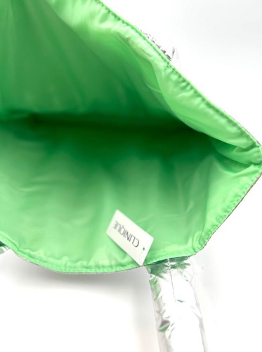 Bolso De Hombro Clinique Para Compras De Maquillaje Plateado
