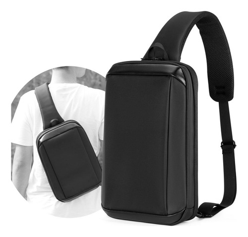 Mochila Transversal Slim Black