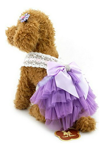 Ropa Gato - Zunea Princess Gauze Dog Dress Sundress Tutu Shi