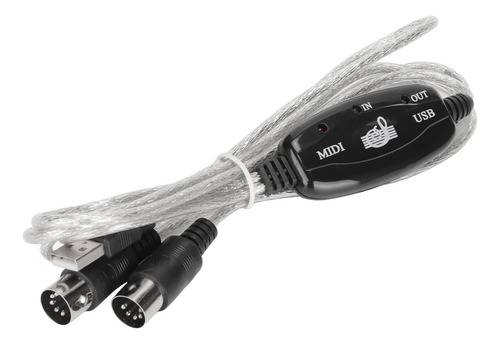 Cabo Midi Para Usb Com Aproximadamente 2,2 M De Comprimento