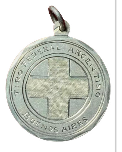 Medalla De Plata 0.900 Cruz Tiro Federal Argentino Bowling
