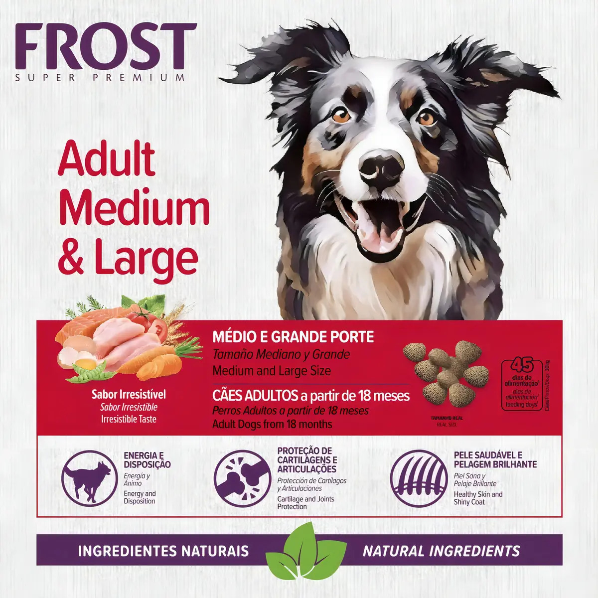 Ração Seca Supra Frost Adult Medium & Large Cães Adultos 15kg