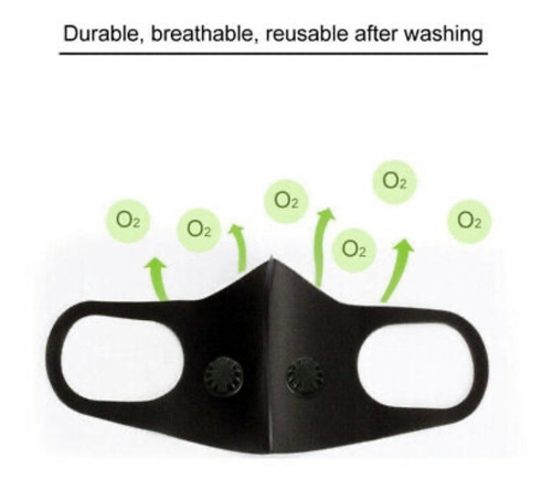 Imagen 3 de 7 de Mascarilla Con Filtro Respirador Protector Lavable