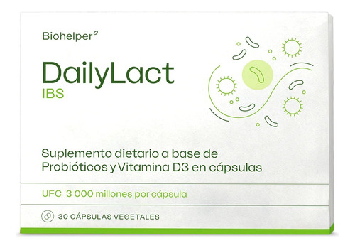 Suplemento en comprimidos Biohelper  IBS DailyLact probióticos en caja 30 un