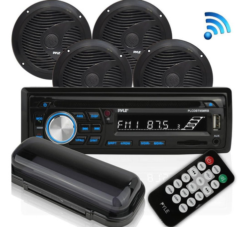 Kits De Radio Y Parlantes Para Bote Pyle Plcdbt95mrb