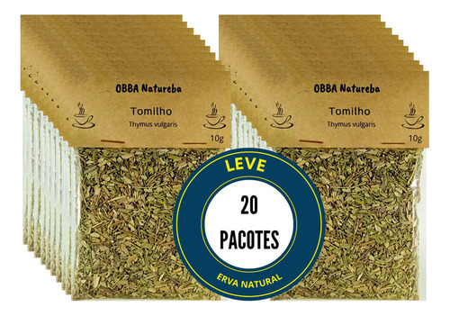 Kit 20pacotes Chá De Tomilho Alta Qualidade Thymus Vulgaris