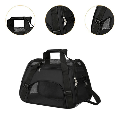 Cortero De Gato Carrier De Perros Ligero Ligero De Negro M