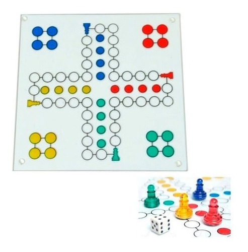 Juego Ludo De Vidrio