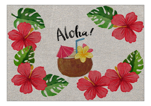 Poster Painel 60cmx85cm Decoração Festa Havaiana Aloha