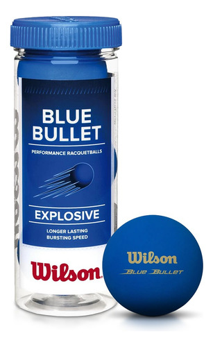 Pelota De Racquetbol Fronton Wilson Blue Bullet Con Envio