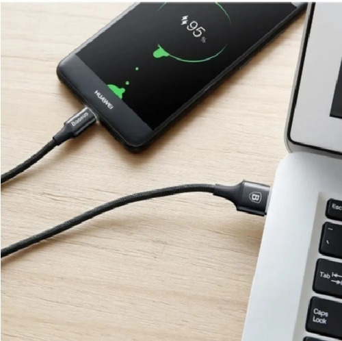 Imagem 5 de 6 de Cabo Usb Tipo C Baseus Cafule 1mt Fast Charge Premium 2amp