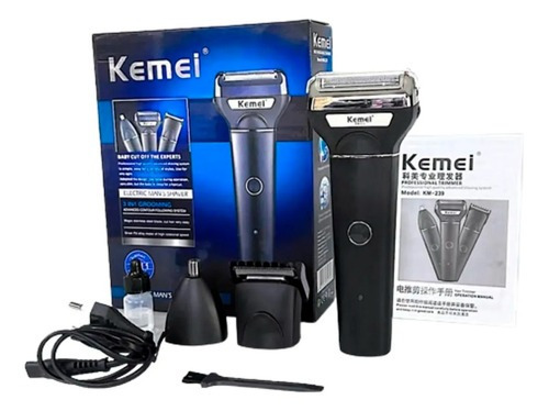 Maquina De Cortar Pelo / Barba Inalámbrica Kemei Km-239 Css