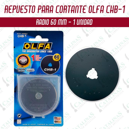 Repuesto Olfa Chb - 1 De 60mm Blister X 1 Microcentro