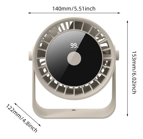 Ventilador De Cocina De Escritorio O De Pared Con 5 Luces