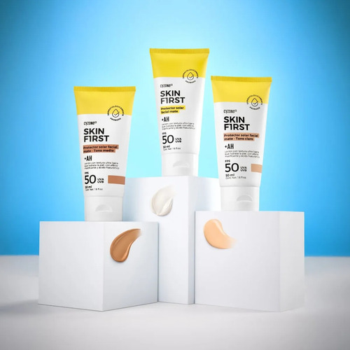 Bloqueador Facial Con Color Skin First Tono Medio