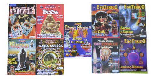 Lote De 9 Revistas De Mundo Esotérico, Vintage, De Colección