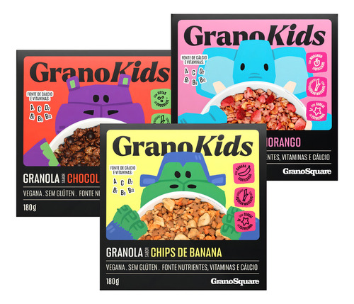Kit Granolas Granokids Linha Completa - Granosquare