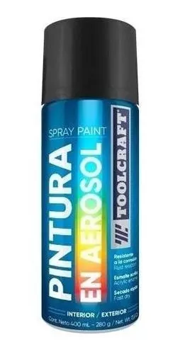 Pintura en spray 25% más Alta Temperatura Negra 500ml