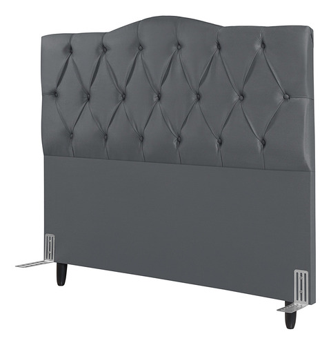 Cabeceira Cama Box Casal Capitone 1,40 X 1.20- 4 Cores - Cor Cinza-escuro
