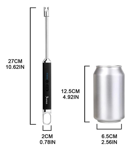 Encendedor Usb Recargable De Arco Eléctrico Con Interruptor