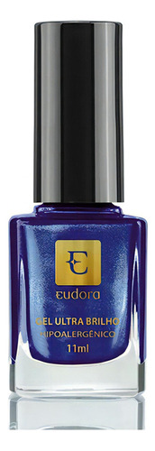 Esmalte Efeito Gel Ultrabrilho Cor Azul Mistério Eudora