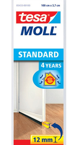 Imagen 2 de 7 de 2 (dos) Zocalos Adhesivo Puerta Tesa Moll- Transparente - 2u