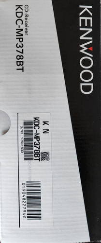 Kenwood Kdc-mp3 378bt 50 W X4 Com Controle Am Fm Usb