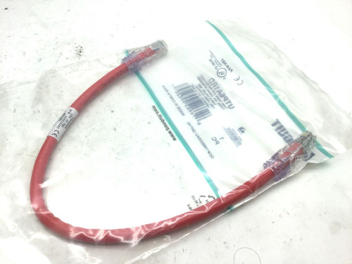 New Panduit Utp6a1rd Patch Cords 1' Cat 6a 10gb Red Bbx