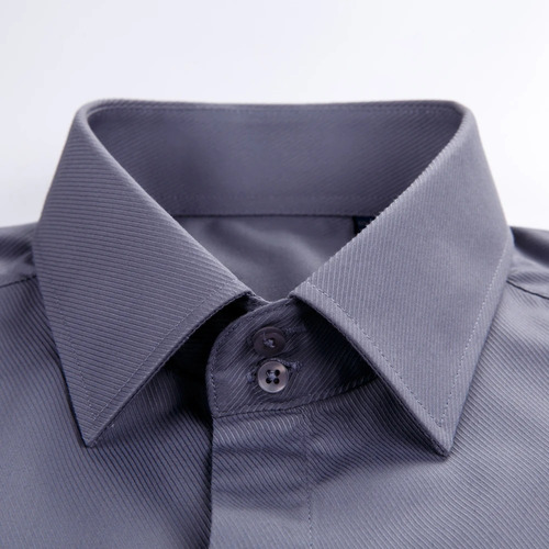 Camisa De Vestir De Manga Larga Para Hombre Con Botones